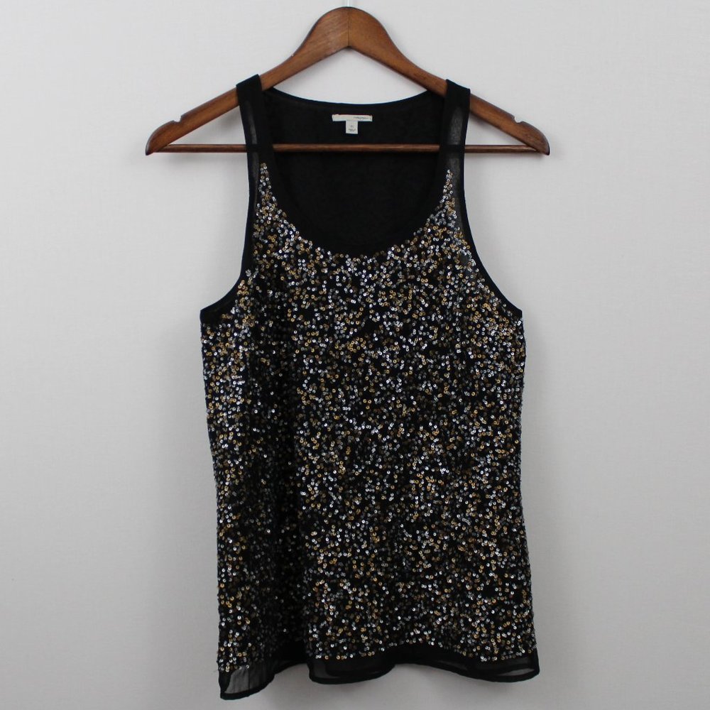 Halogen Copper & Silver Sequin Tank Top